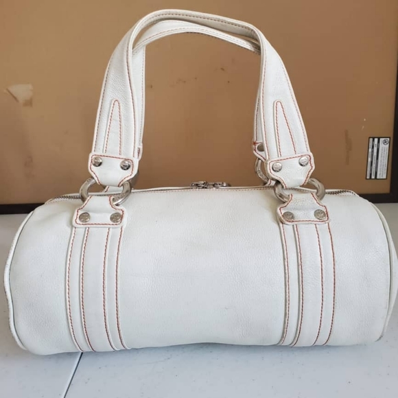 MCM white Rolled Leather Boston Bag - Picture 4 of 14